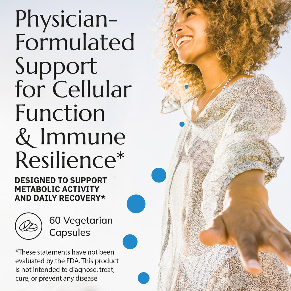 Neurobiologix Glutathione Ultra, L-Glutathione Antioxidant Complex with Vitamin C, A, B2, B6, Zinc, Selenium, Manganese, Taurine & Quercetin for Cellular Health, Gluten Free, 60 Vegetarian Capsules