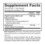 NusaPure Lemon Balm Capsules, 200 mg, 200 Veg Capsules (Non-GMO, Vegan)