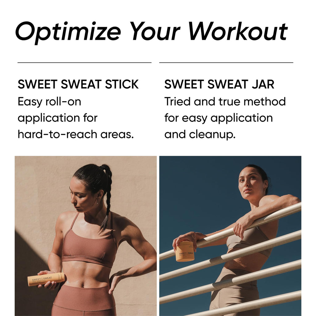 Sports Research Sweet Sweat Workout Enhancer Roll-On Gel Stick - Sweat Harder and Faster, Helps Promote Water Weight Loss, Use with Sweet Sweat Waist Trimmer