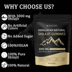 Velvra Cleanse vitacore Himalayan Shilajit Gummies for Men & Women, 85+ Trace Minerals & Fulvic Acid, Gluten-Free, 60 Gummies