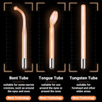High Frequency Facial Wand - UUPAS Portable High Frequency Facial Machine with 6 Pcs Different Tubes（Orange & Purple）