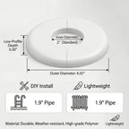 Pool Escutcheon Plates/Pool Ladder Cover Plate/Pool Trim Rings Fits for 1.9" Inner Within Diameter Tubing Pool Handrail&Pool Handrail Covers for Inground Pools/Other Water Pipes etc (6)