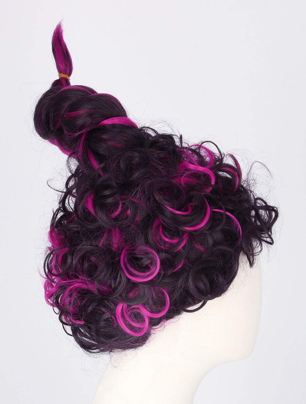 Topcosplay Women Wig Purple Mixed Red Halloween Costume Cosplay Wigs with Braid