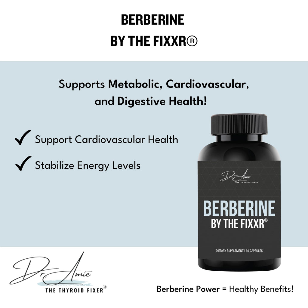 Fixxr Berberine HCI by Dr. Amie | 1200 mg Berberine per Serving | 30 Day Supply, 60 Capsules