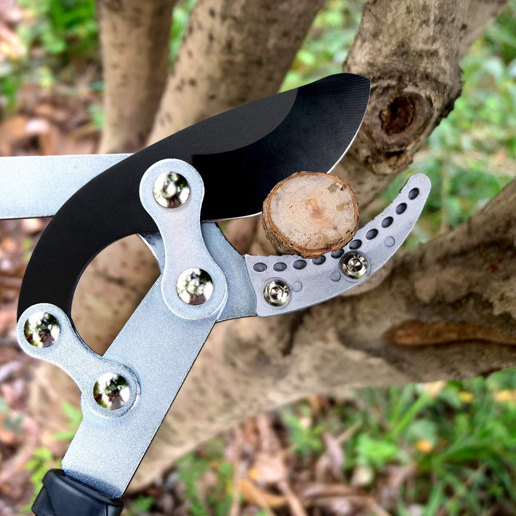 Jardineer Ratchet Anvil Loppers, Heavy Duty Tree Branch Cutters with 2" Cutting Capacity, Labor-Saving Garden Loppers with Additional SK5 Spare Blade for Yard, Orchard & Thick Shrub Trimming