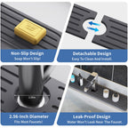 Stone Faucet Mat for Kitchen Sink, Water Absorbing Sink Water Splash Guard, Fast-Drying Kitchen Sink Faucet Mat, Durable Protector and Stone Drying Mat for Kitchen Counter & Bathroom Sink