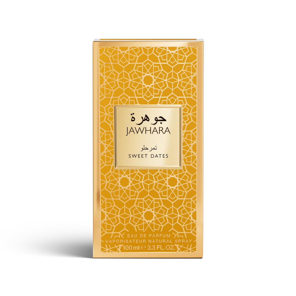 Jawhara Sweet Dates | Ambery Fruity Eau de Parfum 3.3 fl oz | Notes of Raspberry, Medjool Dates, and Rich Amber | Long Lasting | Everyday Wear | Travel Size