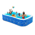 Nattork Inflatable Pool for Kids and Adults, 102" x 63" x 22" Family Full-Sized Inflatable Swimming Pool,Durable Thickened Above Ground Blow Up Pool for Kids Pools for Backyard Indoor Outdoor Shark
