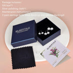 SILBERTALE 3 Pairs 925 Sterling Silver Cubic Zirconia Stud Earrings Set 3-8mm for Men Women