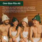 Northwood Sauna - Sauna Hat - 100% Wool Felt - Banya Hair Cap for Men & Women - One-Size-Fits-All - Spruce Green