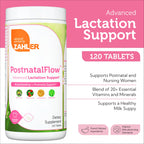 Zahler Postnatal Flow for Advanced Lactation Support, Breastfeeding + Postnatal Support, 120 Tablets.