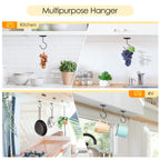 Fitnice 2PCS Self Adhesive Banana Hook Under Cabinet Foldable Banana Hanger