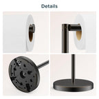 FORIOUS Toilet Paper Holder Stand, Modern Freestanding Tissue Roll Holder for Bathroom, Durable SUS 304 Stainless Steel and Weighted Base Toilet Paper Stand, Storage for 4 Rolls, Oil Rubbed Bronze