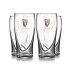 Guinness Gravity Official Beer Pint Glass 4-Pack | Large 20oz Pints Drinking Thick Beer Glasses Beer 20 oz Glasses
