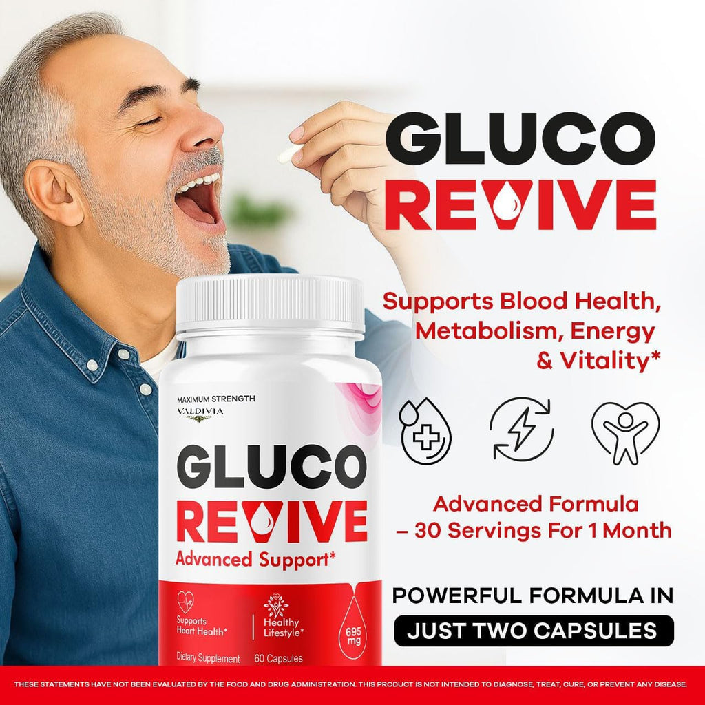 (3 Pack) Gluco Revive Capsules - Official GlucoRevive Advanced Formula Support Pills - Maximum Strength, Natural GlucoRevive Vitamins for Overall Health & Wellness Reviews, 180 Capsules for 3 Months