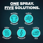 Downy Wrinkle Releaser Spray, All In One Wrinkle Release Spray, Odor Eliminator, Static Remover, Fabric Refresher & Ironing Aid for Clothes, 33.8 Fl Oz (Pack of 2), Light Fresh Scent