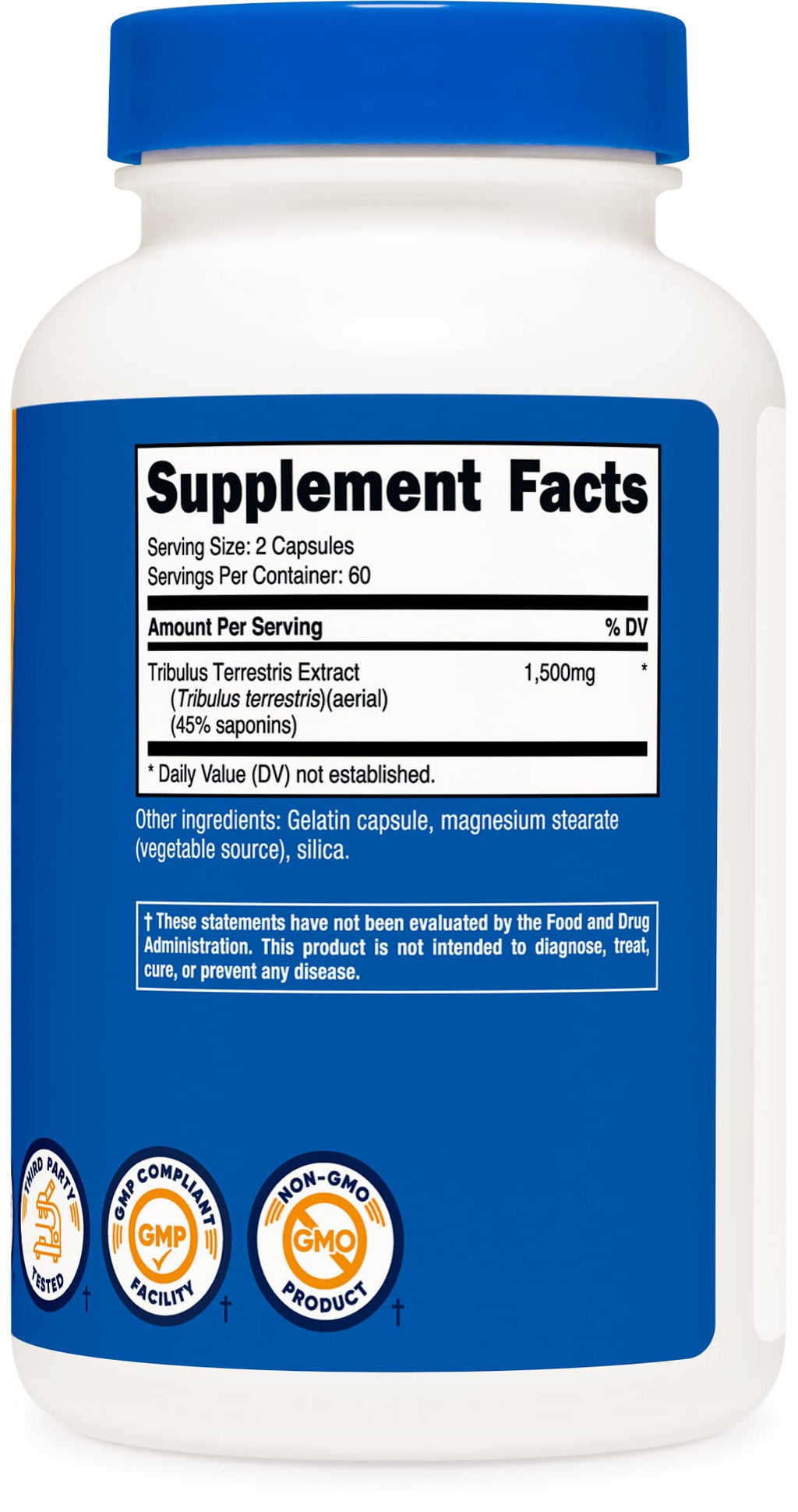 Nutricost Tribulus Terrestris Extract 750mg, 120 Capsules (3 Bottles)
