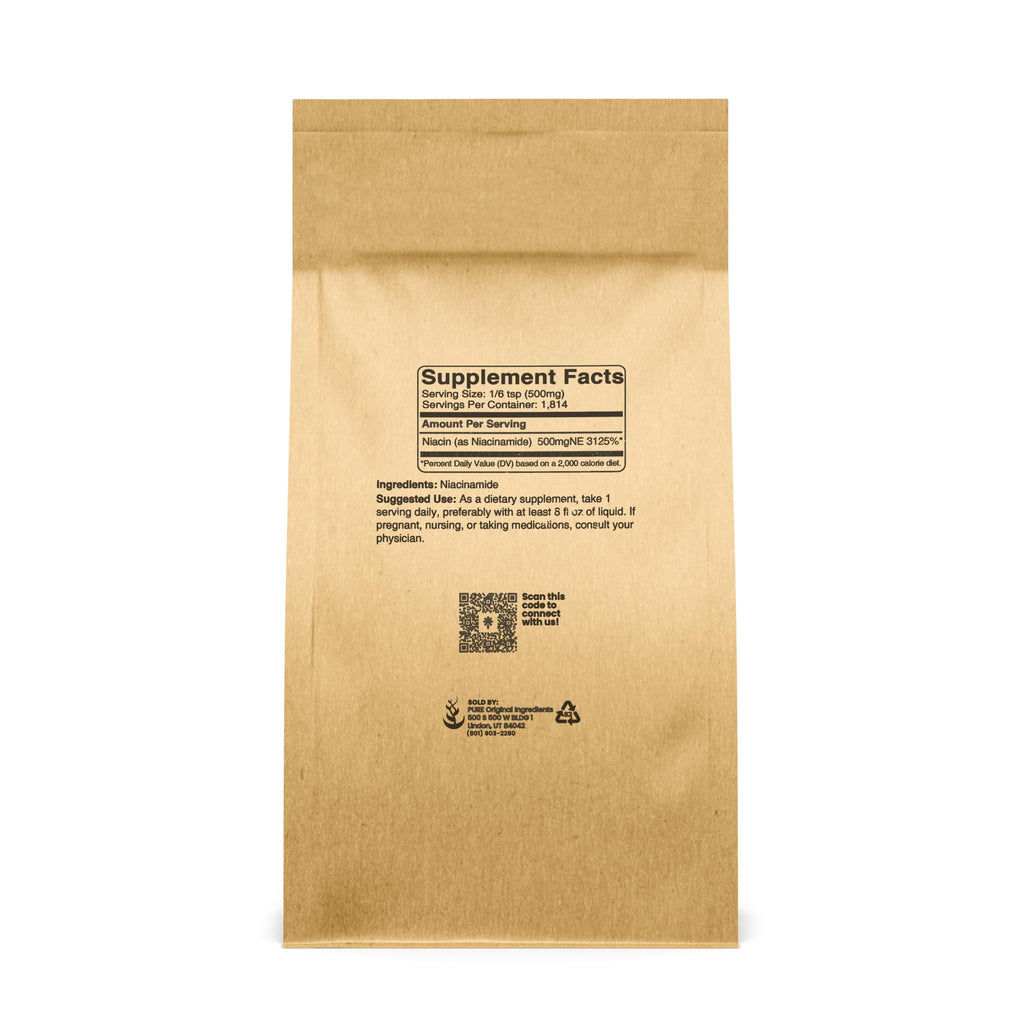 PURE ORIGINAL INGREDIENTS Niacinamide (2 lb) Flush-Free Vitamin B3 Powder, Dietary Supplement