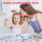 AIPRIDY 3200 Pieces Girls Toys Bracelet Making Kit, Unicorn/Mermaid Clay Beads Jewelry Activity Kit, DIY Crafts Birthday Christmas Gifts for Girls Ages 5 6 7 8 9 10 11 12 Years Old (Light Pink)