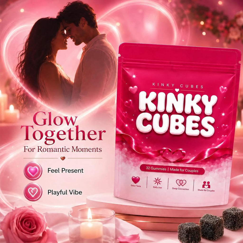 KINKY CUBES Gummies, Boost Mood, Vitamin & Mineral Supplements, 32 Gummies