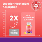 Magnesium Glycinate Gummies 600mg, Non-GMO, Gluten-Free, Magnesium Gummies for Adults & Kids, Sleep, Relaxation & Focus, 3 in 1 Flavor, 60 Count