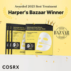 COSRX Advanced Snail Mucin Glass Glow Hydrogel Face Masks Skincare 3 EA, Collagen Face Mask, Travel Essentials, Overnight Face Mask, Korean Skin Care