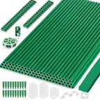 Cludoo 232PCS Garden Stakes Set with 70 Sets Fiberglass Plant Stakes Sticks Supports and Accessories, DIY 4ft 5ft 6ft 7ft Tomato Stakes for Tomato,Vegetables, Pepper, Fences Indoor Outdoor Plants