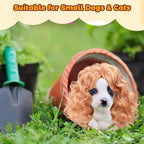 Eccliy 6 Pcs Porch Goose Wigs Dog Cat Pet Outfits Costume Small Funny Pet Wig Cute Lawn Porch Goose Accessories Statue Braid Wig for Holiday Outdoor Garden Patio Yard Goosey Decoration