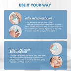 Stem Cell Serum for Face, 2 Pcs Microneedling Serum Ampoule for Anti-Aging, Helps Reduce the Look of Wrinkles and Scars, Hydrating Facial Serum to Use with and Without Micro Needling