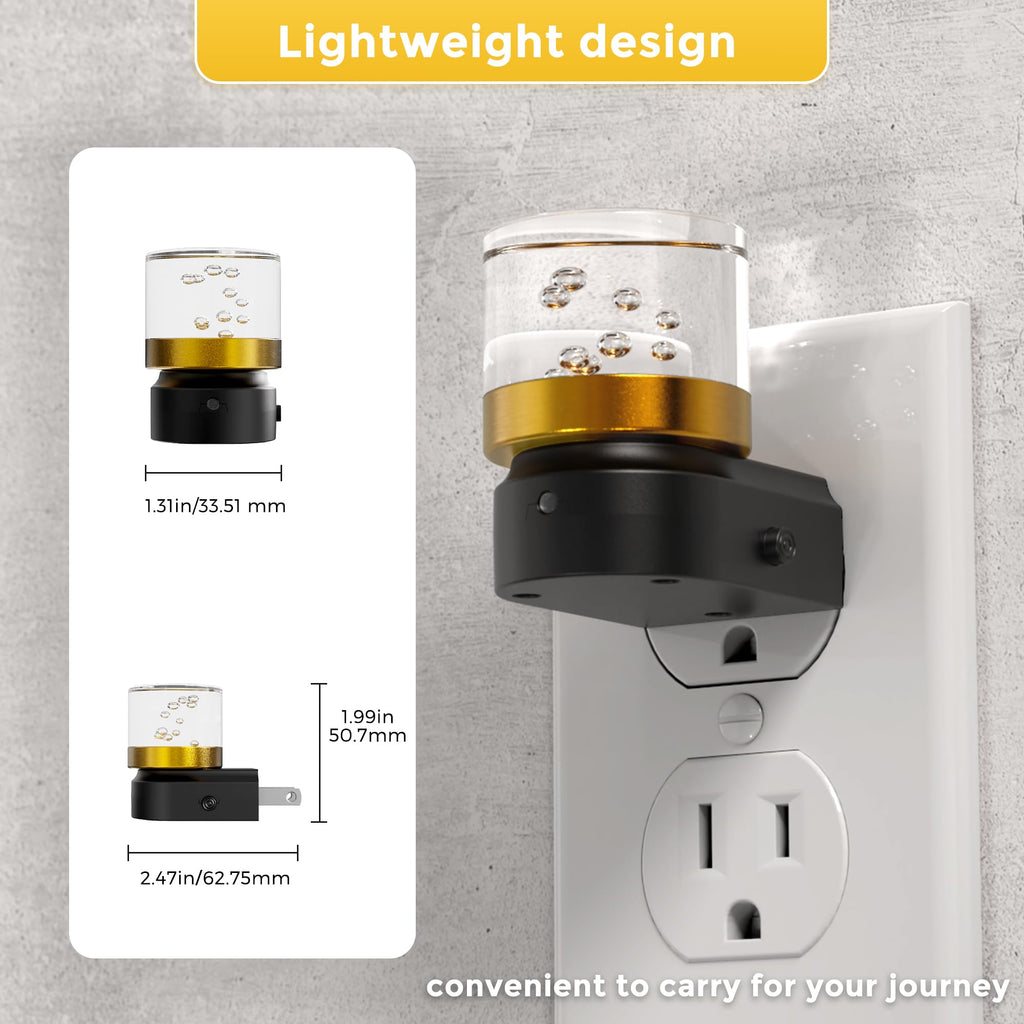 L LOHAS LED Night Lights Plug into Wall, 2 Pack 3000K/4000k/5000K Adjustable Color Temperature Bubble Night Light, Dusk to Dawn Sensor for Hallway, Bathroom, Rooms