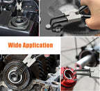 Small Tip Snap Ring Pliers Set, 4pcs 7" Internal/External Circlip Pliers Kit with Straight/Bent Jaw