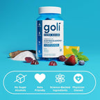 Goli Zero Sugar Ashwagandha & Vitamin D, Maca, L-Theanine Gummies, No Artificial Sweeteners, No Sugar Alcohols. Mixed Berry, KSM-66, Vegan, Plant Based, Non-GMO, Gluten-Free & Gelatin Free. (3)