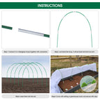 JCKHXG 72pcs Garden Hoops for Raised Bed, 12 Sets of 8FT Long Greenhouse Hoops Grow Tunnel, Rust-Free Fiberglass Support Hoops Frame for Netting, DIY Plant Support Garden Stakes for Row Cover