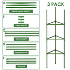 CEWOR 3 Pack Tomato Cage, 51.2 Inch Tall Adjustable Tomato Trellis