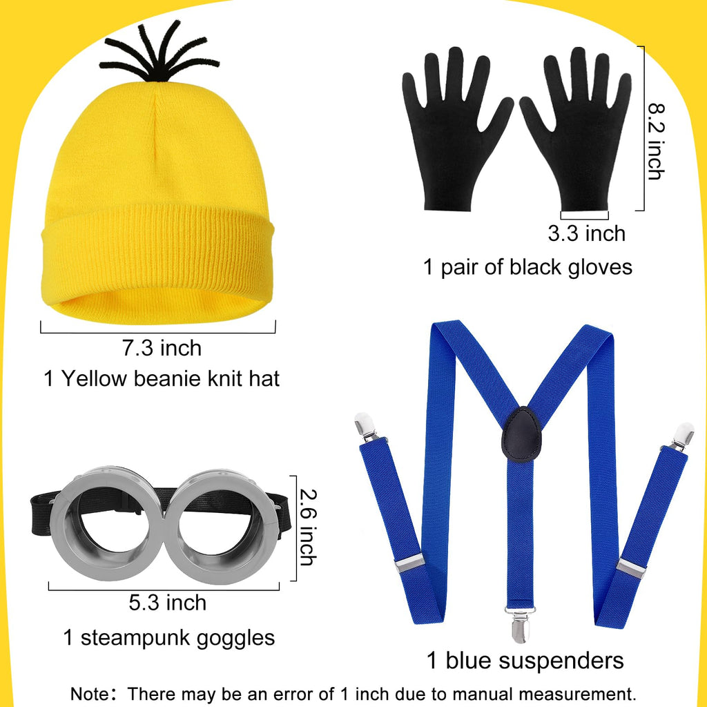 HEYFIZZ 4 Pcs Adult Halloween Costume Accessories, Easy Costume Men Women