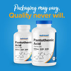 Nutricost Pantothenic Acid (Vitamin B5) 500mg, 240 Capsules (3 Bottles)