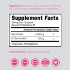 Myo-Inositol & D-Chiro Inositol Supplement For Women (240 Capsules, 2050mg Per Serving Ideal 40:1 Ratio Myo Inositol) Hormone Balance for Women - Third Party Tested, Vegan Safe & USA Made - 240 Count