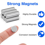 TRYMAG 60Pcs Strong Rare Earth Magnets, 12x3mm Small Refrigerator Magnet