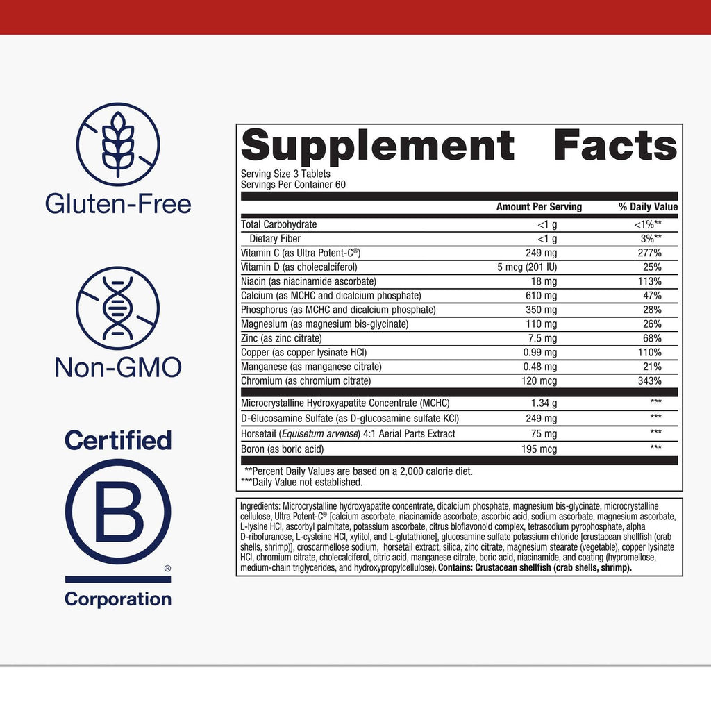 Metagenics Bone Builder Active - Calcium, Magnesium, Phosphorus & Vitamin D Supplement* - Supports Bone Density, Strength & Healthy Aging* - Non-GMO, Gluten-Free - 180 Tablets