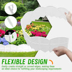 30Pcs 30Ft White Landscape Edging Border Decorative Garden with Stakes Kits