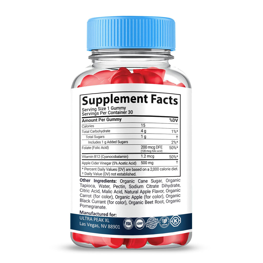 Gold Nutra Ultra Peak XL Gummies, UltraPeak XL, Official Formula (1 Pack)