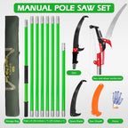 Manual Pole Saw, 27 Ft Tree Pruner with Scissors