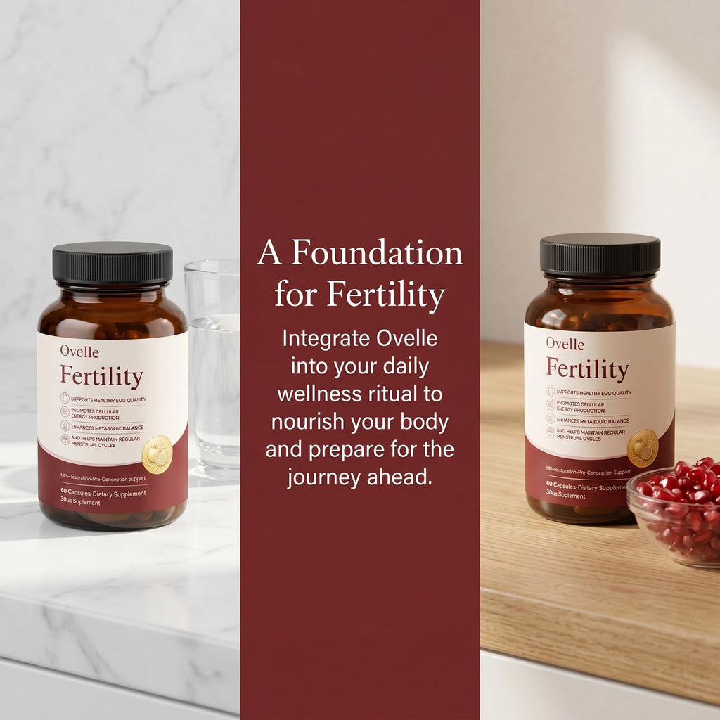 OVELLE FERTILITY Supplement for Women, Hormonal Balance & NAD+ Energy Support, 60 Vegetarian Capsules