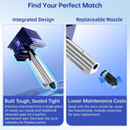 2 Pack BIQU Panda Juicer SF Hotend Print Head Kit for Bambu-Lab H2D/H2S/H2C/A1/A1 Mini Upgrade Standard Flow High Temperature Hot End 0.4mm Hardened Steel Detachable Nozzle with 5PCS Silicone Sock
