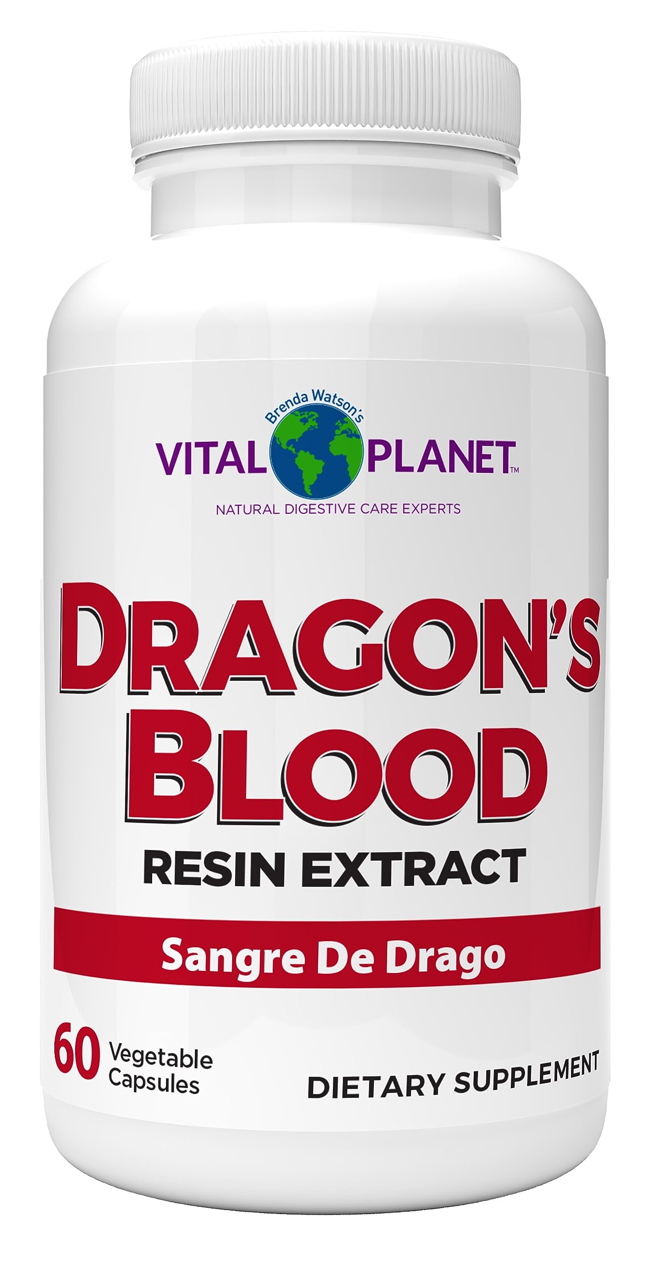 Vital Planet - Dragon's Blood Resin Extract Croton Lechleri Sangre de Drago (Sangre de Grado) Digestive Health Supplement Sustainably Sourced from Amazon Rainforest of Peru, 500mg 60 Capsules