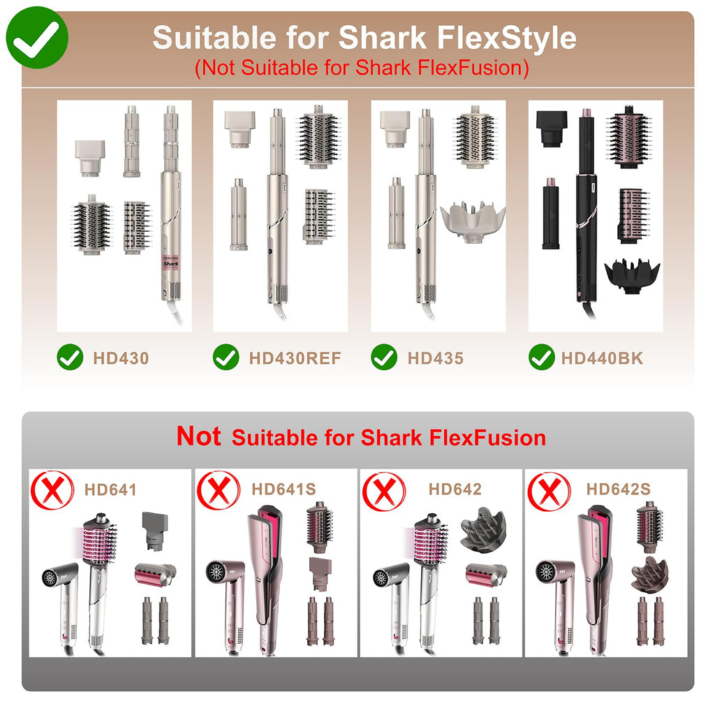 Hair Dryer Holder for Shark Flex Style, Wall Mount Holder Compatible with Shark FlexStyle, Curling Wand Organizer, Rack with Cord Hanger for Accessories Curlers Brushes Diffuser and Attachments
