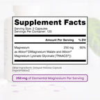 Pure TheraPro Rx Optimum Magnesium Lysinate Glycinate & Di-Magnesium Malate, Made in USA | 4 Month Supply | Chelated for Maximum Absorption, Supports Bone Health & Energy, 240 Count