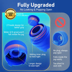 【Upgraded】Morsatie Reusable 3 & 5 Gallon Water Jug Cap, No Leaking & Popping Open, Food Grade Silicone Replacement Cap for 55mm Standard/Screw/Crown Top Water Bottle & Water Pump Dispenser, 10Pcs