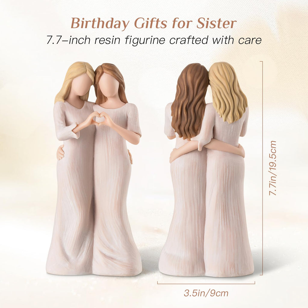 Storieme Sister Figurines - Best Friend Birthday Gifts for Women