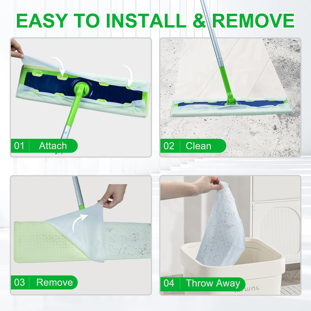 20 Count XL Wet Pads Refills for Swiffer Sweeper XL Mop, Disposable X-Large Wet Mopping Cloths, Extra Large Size Pads Refill for Multi-Surface Floor Cleaning (Mop not Included)